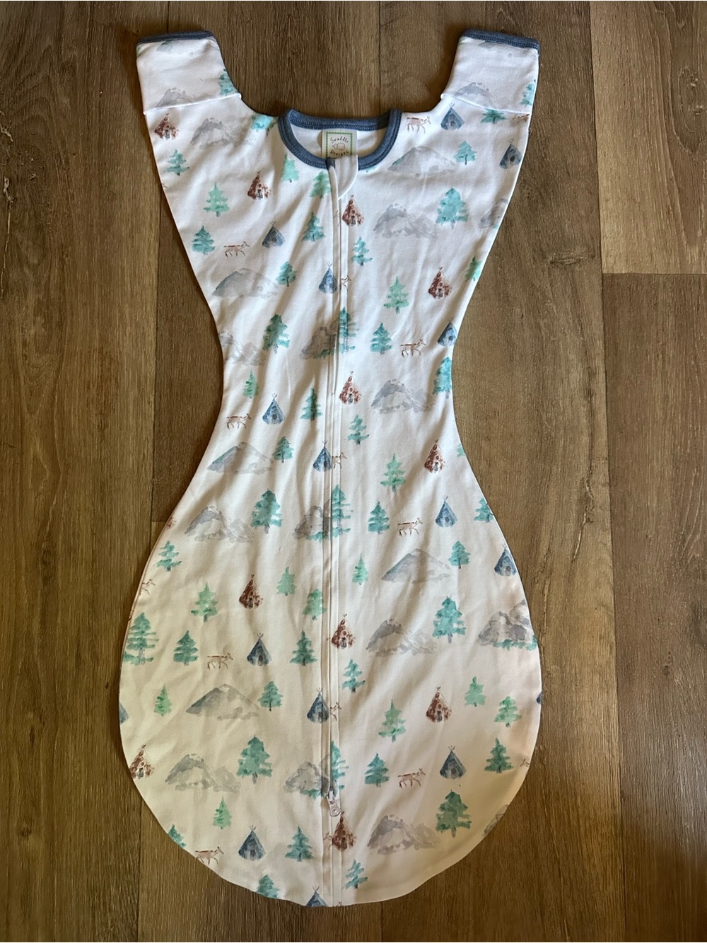 Swaddle Designs Kids White Forest Print Sleep Sack - Size Medium/3-6m 14-21lbs